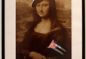戴贝雷帽的蒙娜丽莎肖像
